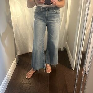 AG-ED Denim Saige Wide Leg Crop / High Rise Fit